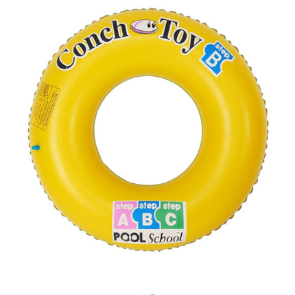 2 PCS Yellow Letters Inflatable Swimming Ring Thickened PVC Adult Water Ring Floating Ring, Size:60-garmade.com