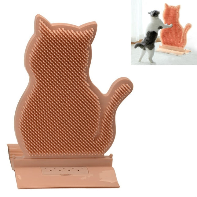 Fixed Door Seam Cat Rubbing Device Anti-itching & Hair Removal Massage Brush Pet Supplies(Pink)-garmade.com