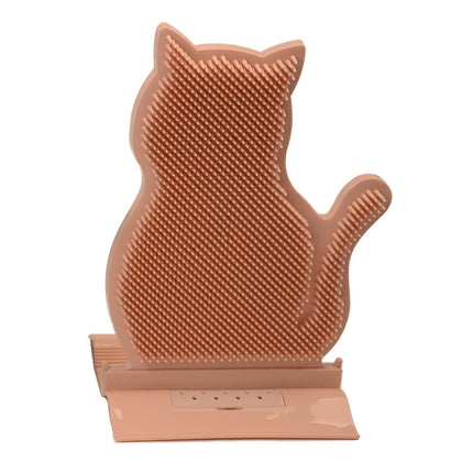 Fixed Door Seam Cat Rubbing Device Anti-itching & Hair Removal Massage Brush Pet Supplies(Pink)-garmade.com
