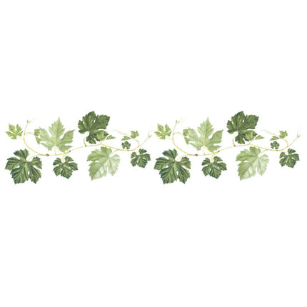 Green Leaf Vine Corner Decoration PVC Self-adhesive Removable Wall Stickers-garmade.com