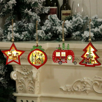 2 PCS Christmas Decorations Christmas Tree Luminous Pendant(Christmas Tree)-garmade.com