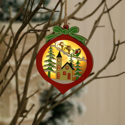 2 PCS Christmas Decorations Christmas Tree Luminous Pendant(Christmas Balls)-garmade.com