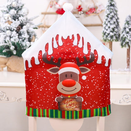 Christmas Cartoon Chair Cover Christmas Home Decoration(Christmas Elk)-garmade.com