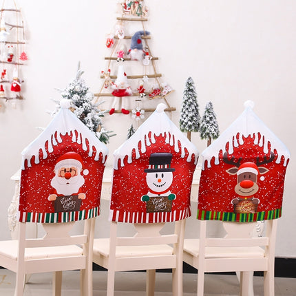 Christmas Cartoon Chair Cover Christmas Home Decoration(Santa Claus)-garmade.com