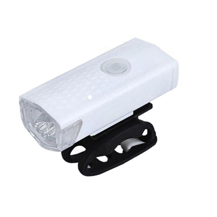 Bicycle USB Charging Headlight Lighting Cycling Equipment, Color:White 2255 Light-garmade.com