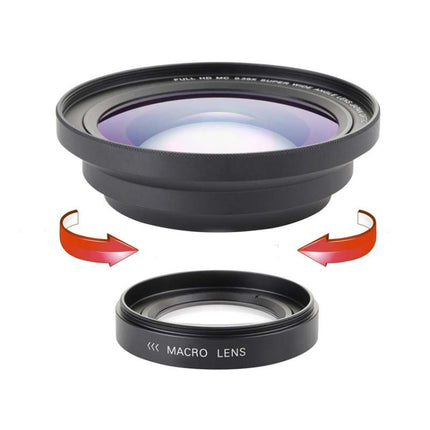 72mm 2 in 1 0.39X Wide Angle Lens + Macro Lens-garmade.com