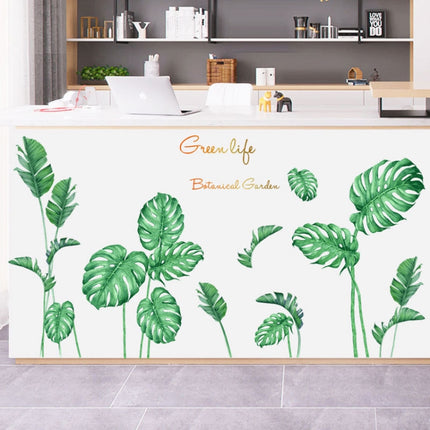 2 PCS Green Vegetation Home Decoration Self-adhesive Wall Stickers-garmade.com