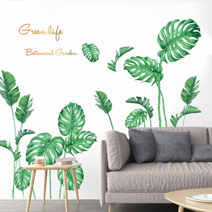 2 PCS Green Vegetation Home Decoration Self-adhesive Wall Stickers-garmade.com