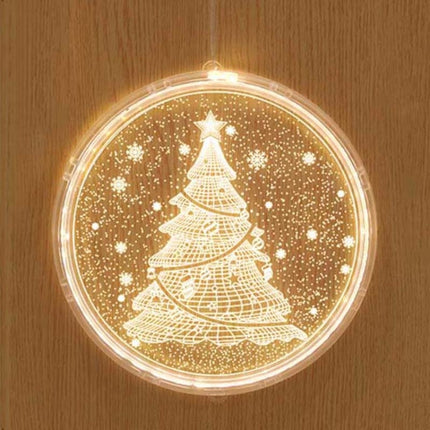 Christmas Decoration Light LED Holiday 3D Hanging Lamp, Power:Battery(Christmas Tree)-garmade.com