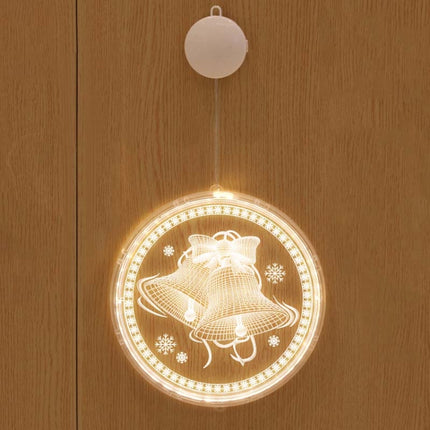 Christmas Decoration Light LED Holiday 3D Hanging Lamp, Power:Battery(Christmas Bell)-garmade.com