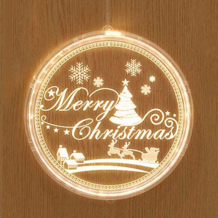 Christmas Decoration Light LED Holiday 3D Hanging Lamp, Power:Battery(Merry Christmas)-garmade.com