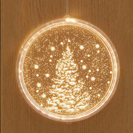Christmas Decoration Light LED Holiday 3D Hanging Lamp, Power:Battery(Cedar)-garmade.com