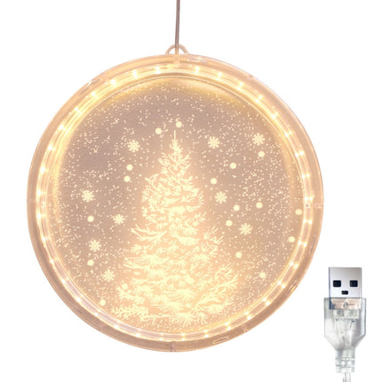 Christmas Decoration Light LED Holiday 3D Hanging Lamp, Power:USB(Christmas Tree)-garmade.com