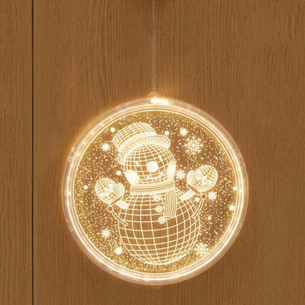 Christmas Decoration Light LED Holiday 3D Hanging Lamp, Power:USB(Snowman)-garmade.com