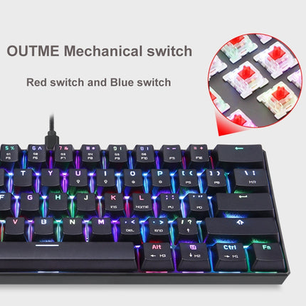 MOTOSPEED CK61 61 Keys Wired Mechanical Keyboard RGB Backlight with 14 Lighting Effects, Cable Length: 1.5m, Colour: BOX Shaft-garmade.com