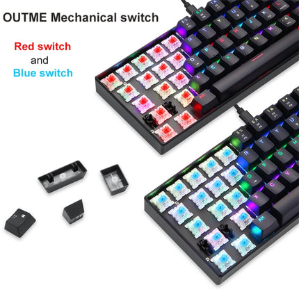 MOTOSPEED CK61 61 Keys Wired Mechanical Keyboard RGB Backlight with 14 Lighting Effects, Cable Length: 1.5m, Colour: Red Shaft-garmade.com