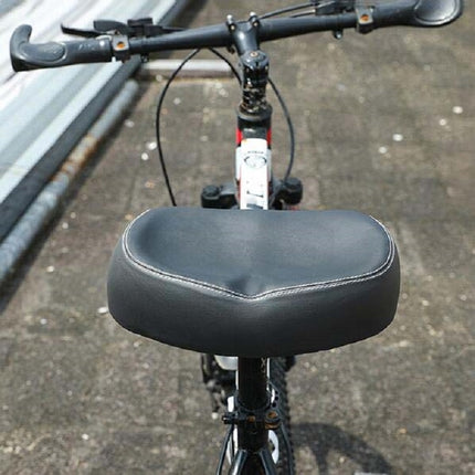 Bicycle Seat Mountain Bike Seat Cushion Shock Absorption no Nose Saddle Riding Equipment(Black)-garmade.com