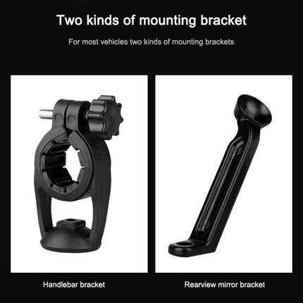 Mountain Bike Card Holder Touch Screen Mobile Phone Holder Motorcycle Electric Vehicle Waterproof Navigation Bracket Shade Mobile Phone Holder, Style:Rearview Mirrors(Black)-garmade.com