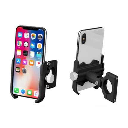 Bicycle Mobile Phone Holder Motorcycle Electric Car Navigation Mobile Phone Holder, Style:Handlebars(Black)-garmade.com