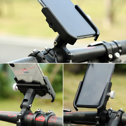 Bicycle Mobile Phone Holder Motorcycle Electric Car Navigation Mobile Phone Holder, Style:Handlebars(Silver)-garmade.com