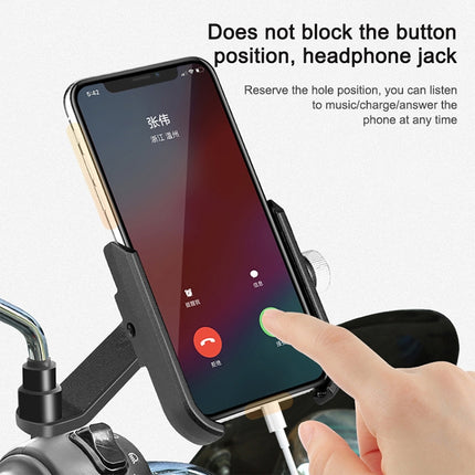 Bicycle Mobile Phone Holder Motorcycle Electric Car Navigation Mobile Phone Holder, Style:Handlebars(Silver)-garmade.com