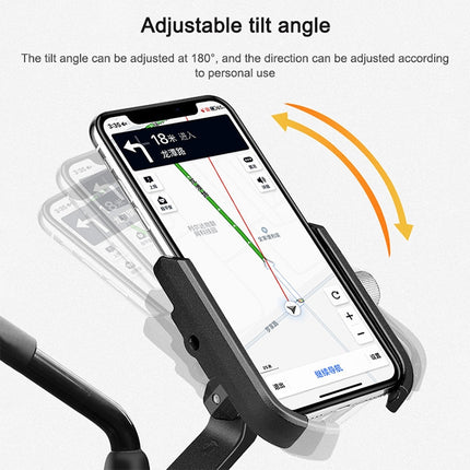 Bicycle Mobile Phone Holder Motorcycle Electric Car Navigation Mobile Phone Holder, Style:Rearview Mirrors(Silver)-garmade.com