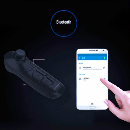 SHiNECON SC-B03 VR Game Handle Bluetooth Mobile Phone Wireless Connection Remote Control(Black)-garmade.com
