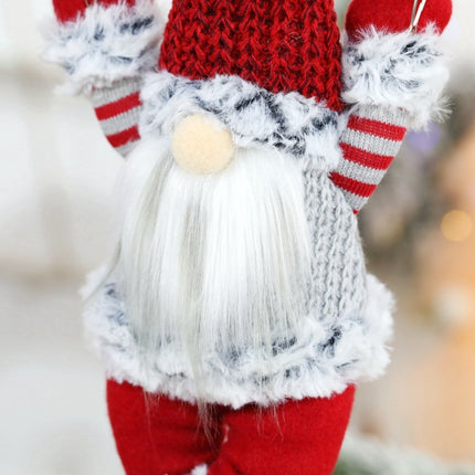 Faceless Skydiving Santa Claus Christmas Window Hanging Decorations(Grey Hat)-garmade.com