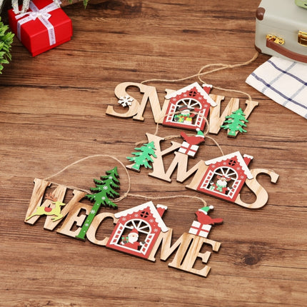 Christmas Wooden English Listing House Welcome Listing, Specification: Elk-garmade.com