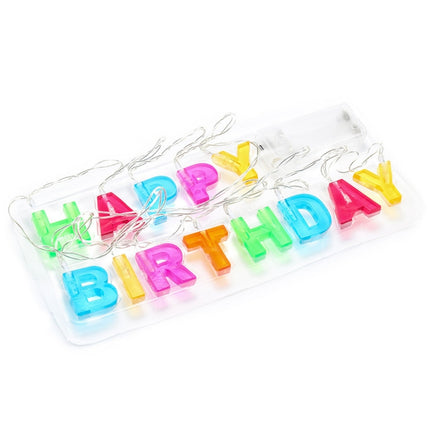 3 PCS LED Luminous Happy Birthday Letter String Lights Battery Powered Letter Colorful Lights-garmade.com