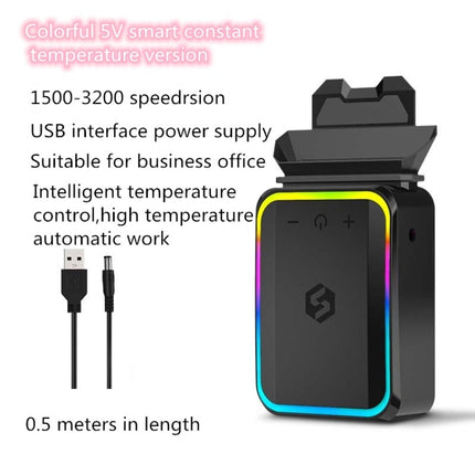 Suohuang Computer Notebook Exhaust Radiator Side Suction Fan Machine for Lenovo/ASUS/Dell laptops, Style:Colorful -5V Intelligent Constant Temperature-garmade.com