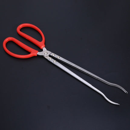 4 PCS Rice Eel Clip Lobster Tongs Rice Eel Clip Crab Loach Pliers Fish Control Garbage Clip, Size:38cm, Style:Straight-garmade.com