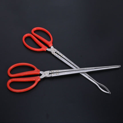 4 PCS Rice Eel Clip Lobster Tongs Rice Eel Clip Crab Loach Pliers Fish Control Garbage Clip, Size:38cm, Style:Straight-garmade.com