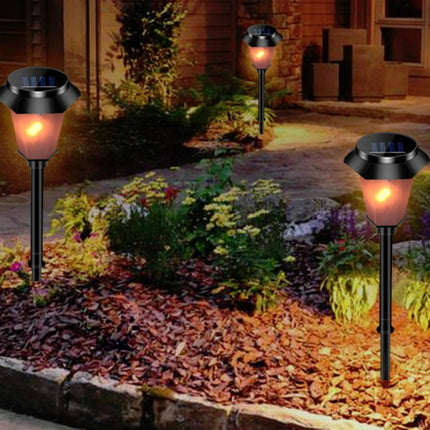 Solar Flame Dynamic Landscape Lamp LED Outdoor Garden Lawn Light-garmade.com