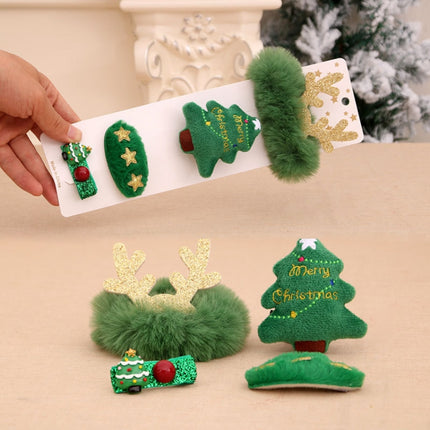 Christmas Gift Hairpin Brooch Bracelet Christmas Accessories(Tree)-garmade.com