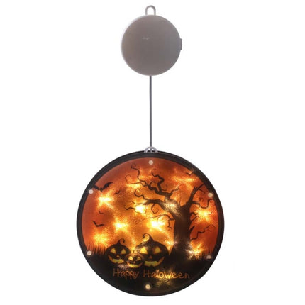 2 PCS Halloween Star String Light Show Window Horror Decoration LED Battery Powered Hanging Lamp(Big Tree)-garmade.com