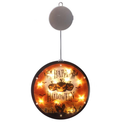 2 PCS Halloween Star String Light Show Window Horror Decoration LED Battery Powered Hanging Lamp(Pumpkins)-garmade.com