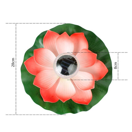 Solar Outdoor Waterproof Floating Light Garden Courtyard Lotus Light(Purple)-garmade.com