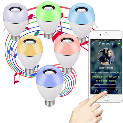 E27 LED Music Bulb Smart Colorful Remote Control Wake Up Light, Color temperature: APP Multi-link Music Light-garmade.com