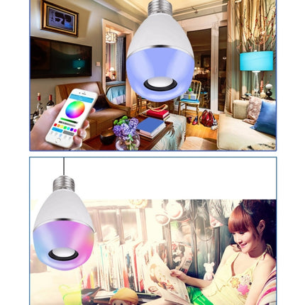 E27 LED Music Bulb Smart Colorful Remote Control Wake Up Light, Color temperature: APP Multi-link Music Light-garmade.com