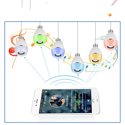 E27 LED Music Bulb Smart Colorful Remote Control Wake Up Light, Color temperature: APP+Remote Control-garmade.com