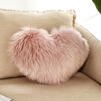 Home Cushion Pillow can be Washed without Core Heart-shaped Pillowcase, Size: 40x50cm(Pink)-garmade.com