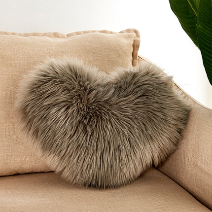 Home Cushion Pillow can be Washed without Core Heart-shaped Pillowcase, Size: 40x50cm(Gray)-garmade.com