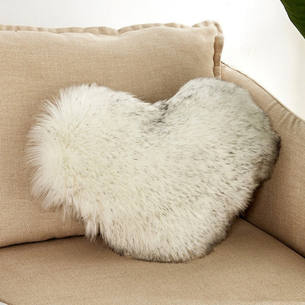 Home Cushion Pillow can be Washed without Core Heart-shaped Pillowcase, Size: 40x50cm(White Black Tip)-garmade.com