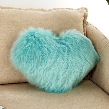 Home Cushion Pillow can be Washed without Core Heart-shaped Pillowcase, Size: 40x50cm(Light Blue)-garmade.com