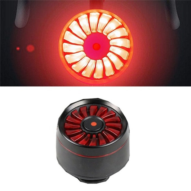 Bicycle Smart Sensor Brake Light USB Tail Light Warning Light(Black)-garmade.com