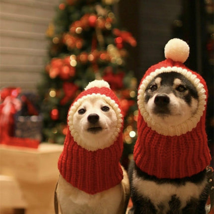 Pet Autumn & Winter Woolen Christmas Hat, Size: L-garmade.com