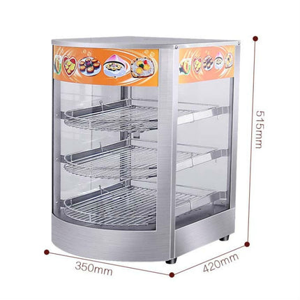 DH-1P Three-layer Electrical Heating Holding Cabinet Egg Tart Pizza Bread Food Heating Constant Temperature Holding Display Cabinet, CN Plug-garmade.com