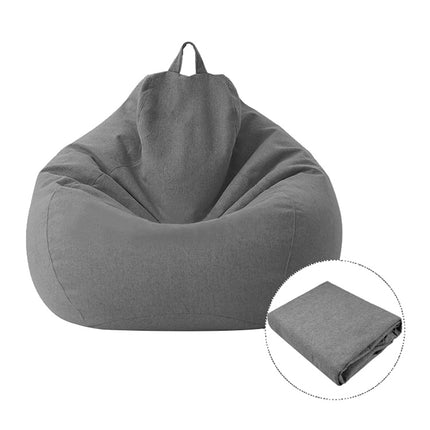 Lazy Sofa Bean Bag Chair Fabric Cover, Size: 80x90cm(Dark Gray)-garmade.com