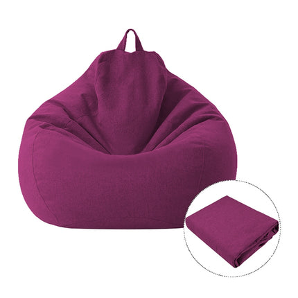 Lazy Sofa Bean Bag Chair Fabric Cover, Size: 80x90cm(Purple)-garmade.com
